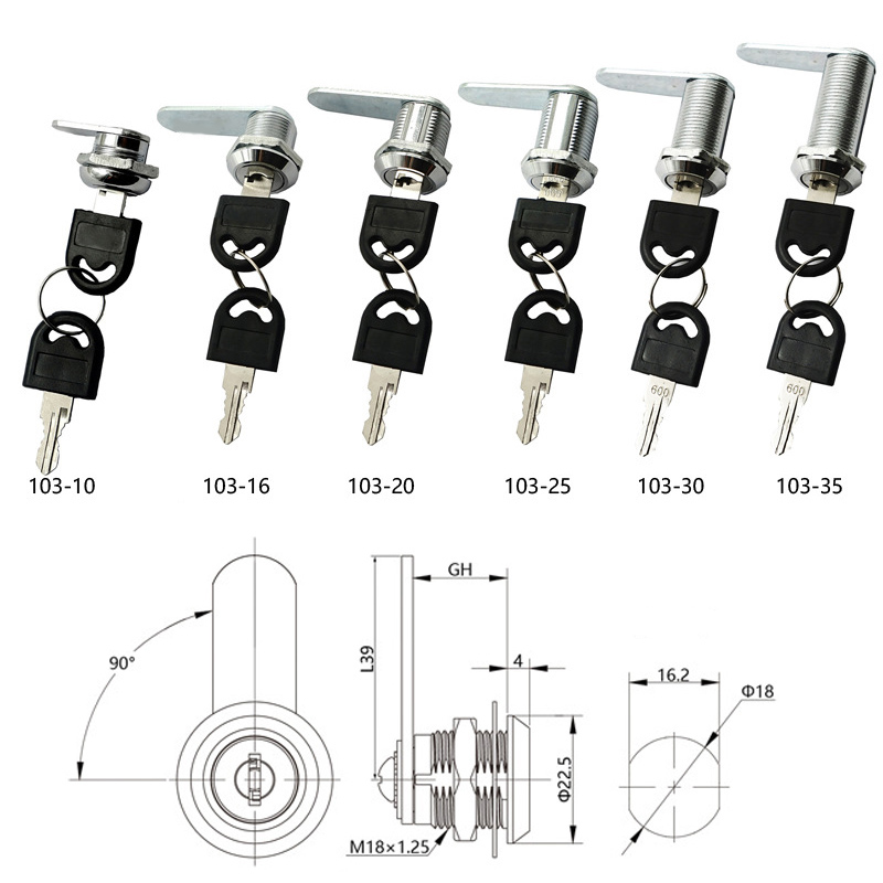 Cam Lock Security Lock 16-40mm - огляд і ціна Cash Drawer Pos